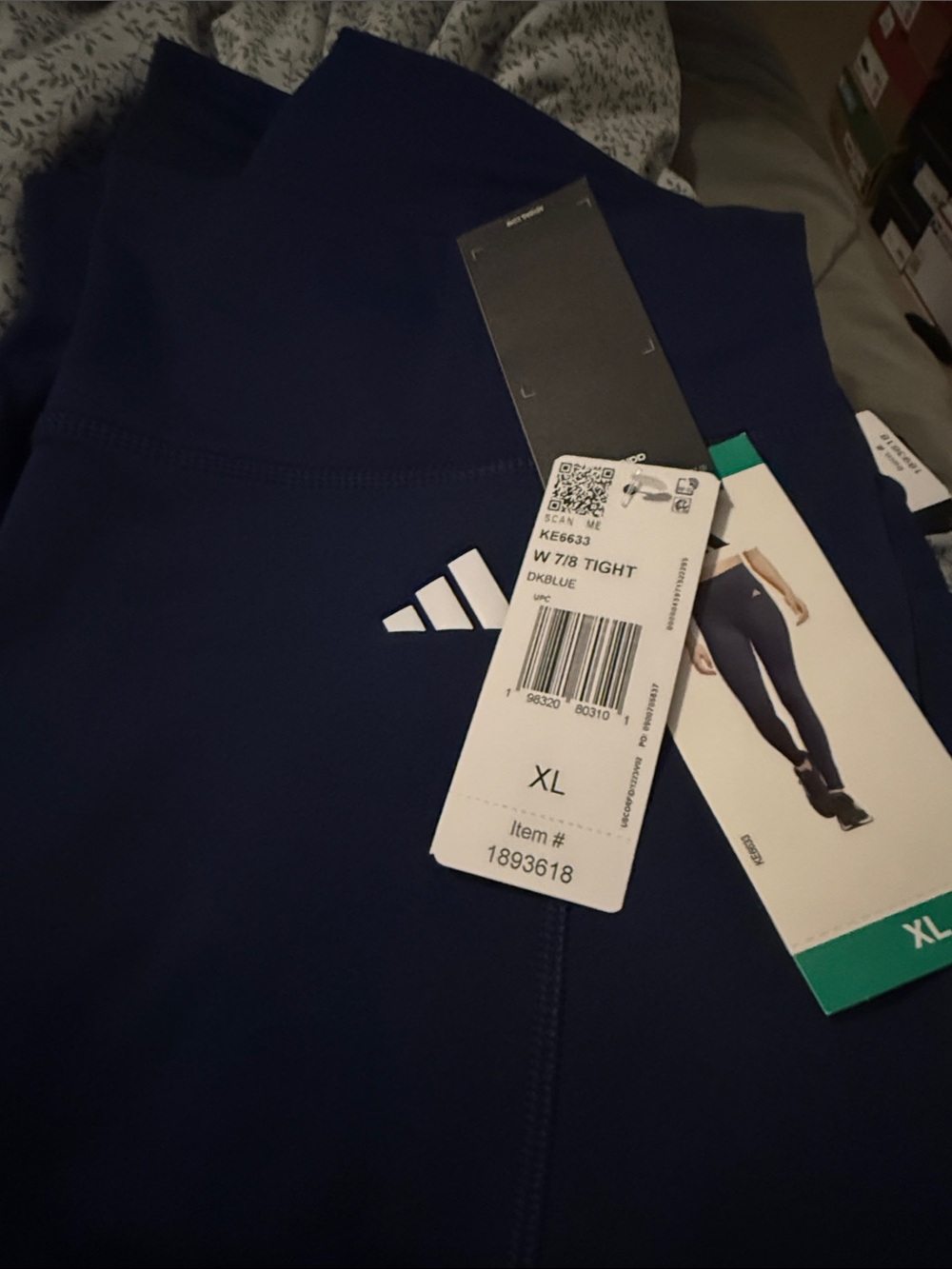 adidas Dark Blue Women's Leggings XL